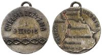 Polska, medal z 1918 roku wybity z okazji odłączenia chełmszczyzny od ziem polskich