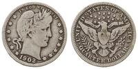 25 centów 1902, Filadelfia, typ Barber, srebro "
