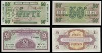 1 funt (1962) i 50 pensów (1972), razem 2 sztuki