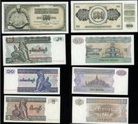 zestaw banknotów: 6 x Birma, 3 x Chiny, 2 x Mong