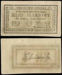 4 złote 4.09.1794, seria 1-C, w ramce u dołu obr