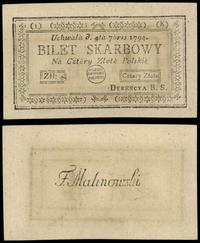 4 złote 4.09.1794, seria 1-K, obrócony ozdobnik 