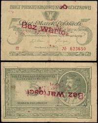 5 marek polskich 17.05.1919, seria IT, numeracja