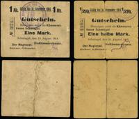 zestaw: 1/2 i 1 marka 14.08.1914, numeracje 1195