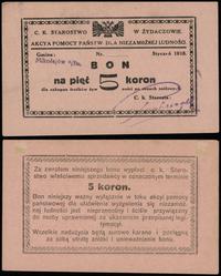 5 koron 01.1918, bez numeracji, pieczęć Mikołajo