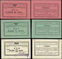 Galicja, zestaw: 10 halerz, 1 i 5 koron, 04.1918 i 06.1918