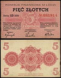 5 złotych 1939, seria ID 081914, przebarwienia, 