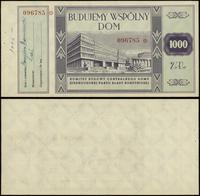 1.000 złotych, seria 096785, z kuponem kontrolny