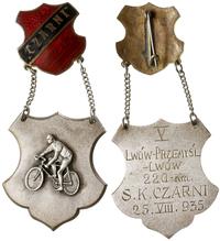 II Rzeczpospolita 1918-1939, odznaka klubu Czarni Lwów za wyścig kolarski na trasie Lwów - Przemyśl - Lwów z 1935 roku