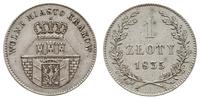 1 złoty 1835, Wiedeń, bardzo ładny, Bitkin 1, Pl