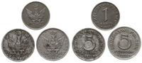 zestaw: 1 x 1 fenig (1918), 2 x 5 fenigów (1917,