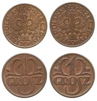 zestaw: 2 x 1 grosz  1937, 1939, Warszawa, razem