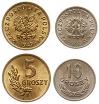 Polska, zestaw: 5 i 10 groszy, 1949