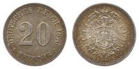 20 fenigów 1876 B, Hanower, piękne, Jaeger 5