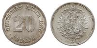 20 fenigów 1876 D, Monachium, piękne, Jaeger 5