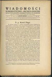czasopisma, Wiadomości Numizmatyczno-Archeologiczne, Nr 1-12, rok 1926 (cały rocznik)