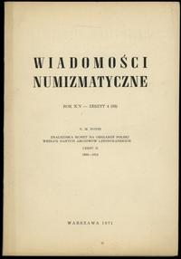 Wiadomości Numizmatyczne, rok XIV, zeszyt 4 (58)