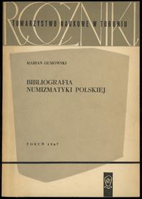 wydawnictwa polskie, Marian Gumowski - Bibliografia numizmatyki polskiej, Toruń 1967