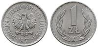 1 złoty 1957, Warszawa, Parchimowicz 213a, alumi