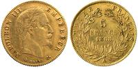 5 franków 1868/A, Paryż, złoto 1.61 g