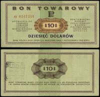 10 dolarów 1.10.1969, seria Ef 0347246, znak wod