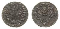 denar 1594, Gdańsk, ciemna patyna, ale ładnie za