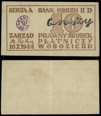 10 groszy 16.10.1944, pieczęć banku obozowego, z