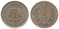 1 złoty 1949, Warszawa, wypukły napis PRÓBA - NI