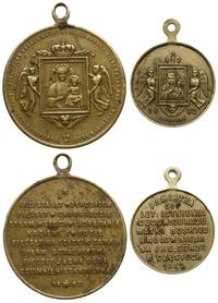 Polska, 550-lecie Obrazu Matki Boskiej Częstochowskiej zestaw 2 medali, 1882