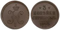 3 kopiejki srebrem 1843/E.M., Jekaterinburg, Bit