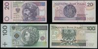 zestaw banknotów o tej samej numeracji, 20 złoty
