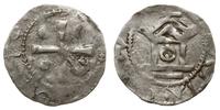 denar 983-1002, Aw: Krzyż z kulkami i pastorałem