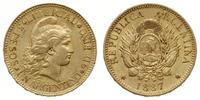 5 peso (argentino) 1887, złoto 8.05 g, Fr. 14