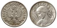 1 złoty 1925, Londyn, głowa kobiety z kłosami, d