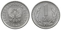 1 złoty 1949, Warszawa, aluminium, wyśmienicie z