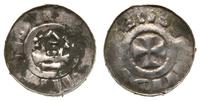 denar krzyżowy z XI w., Aw: Kapliczka, Rw: Krzyż