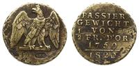 Niemcy, odważnik do monet 1/2 friedrichs d'ora, 1820