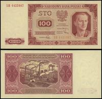 100 złotych 01.07.1948, seria IH 4425987, dwukro