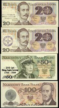 zestaw 21 polskich banknotów z okolicznościowymi