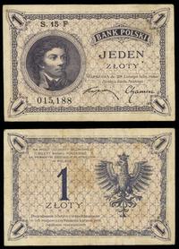 1 złoty 28.02.1919, seria 15-F, pomarszczony pap