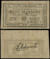 4 złote polskie 4.09.1794, seria 2-G, odmiana z 