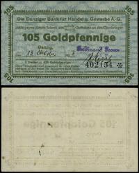 105 goldfenigów 13.10.1923, numeracja 402154*, z
