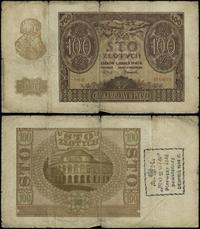 100 złotych 1.03.1940, seria E 2719671, z nadruk