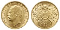 20 marek 1914 G, Karlsruhe, złoto 7.96 g, bardzo