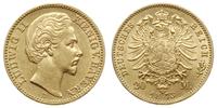 20 marek 1873 D, Monachium, złoto 7.97 g, ładne,