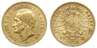 20 marek 1873 E, Drezno, złoto 7.91 g, AKS 121, 