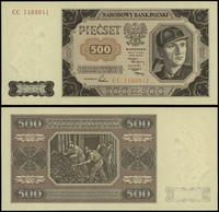 500 złotych 1.07.1948, seria CC 1480041, lekko u
