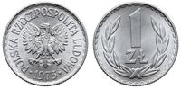 1 złoty 1975, Warszawa, Wyśmienicie zachowany., 