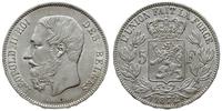 5 franków 1872, Bruksela, bardzo ładnie zachowan