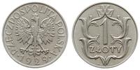 1 złoty 1929, Warszawa, nikiel, bardzo ładne, Pa